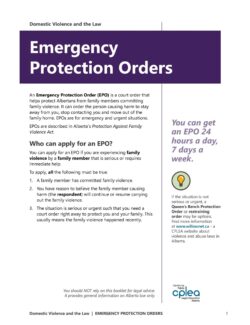 Emergency Protection Orders