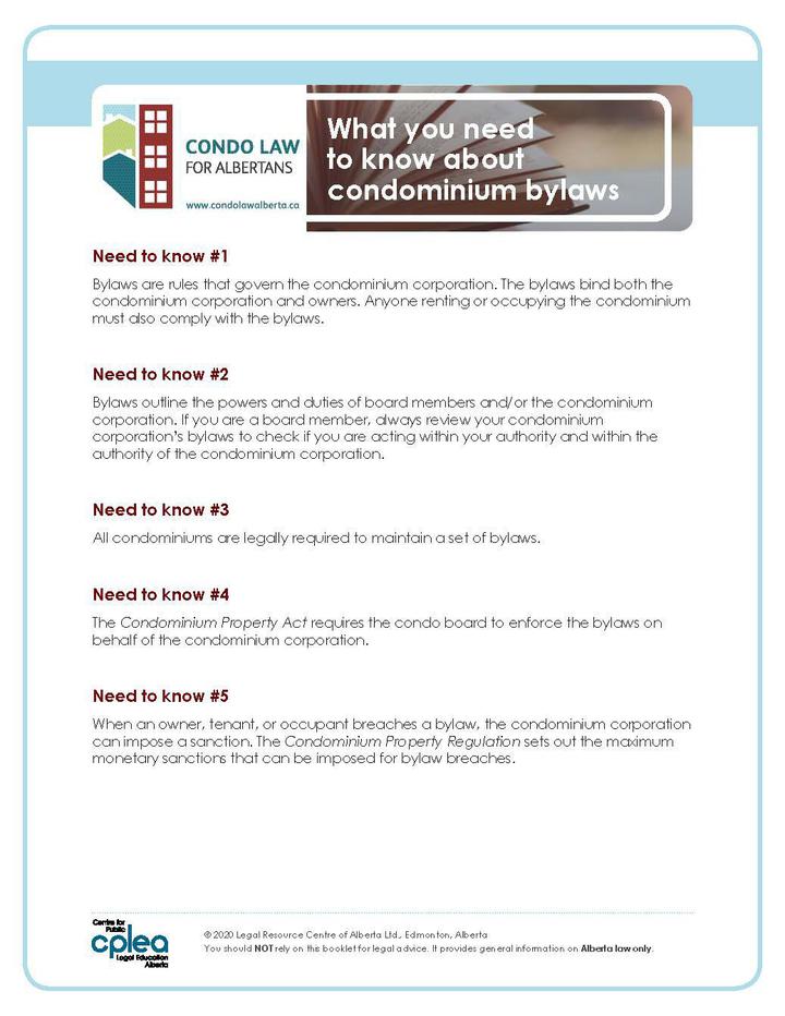 What you need to know about condominium bylaws CPLEA.CA
