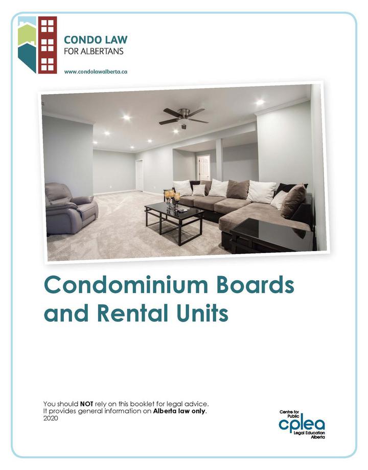 Condominium Boards and Rental Units CPLEA.CA