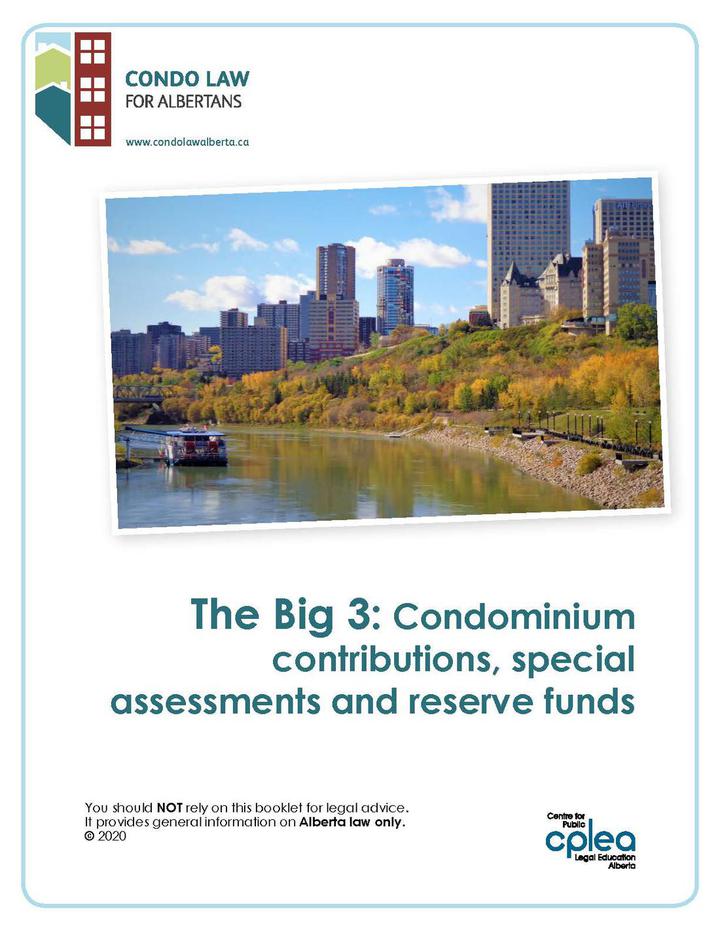 The Big 3 Condominium contributions, special levies and reserve funds