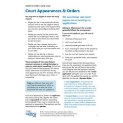Going To Court: Court Appearances and Orders