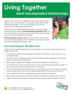 Living Together Adult Interdependent Relationships