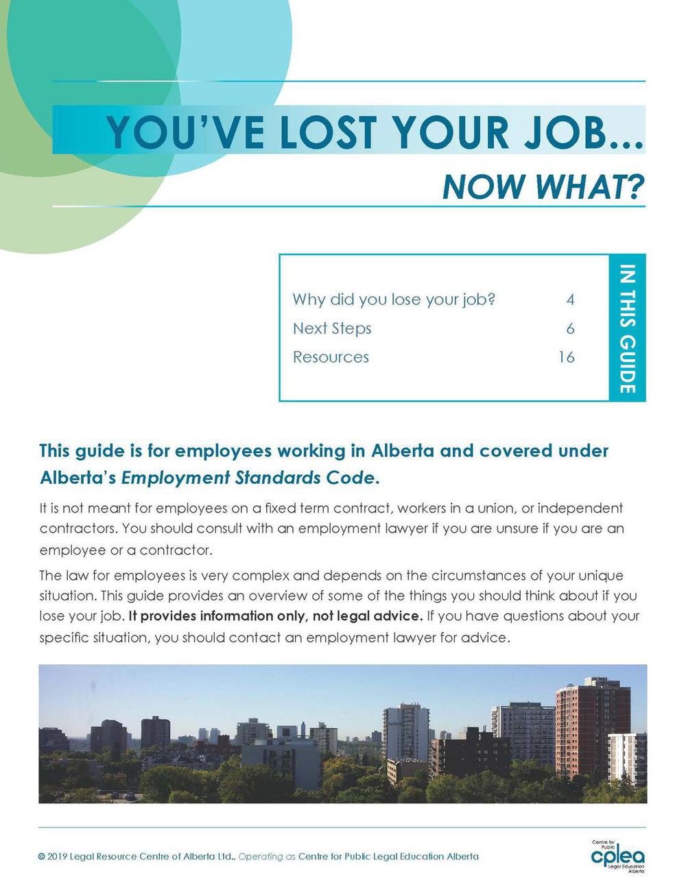 You’ve Lost Your Job … Now What? CPLEA.CA
