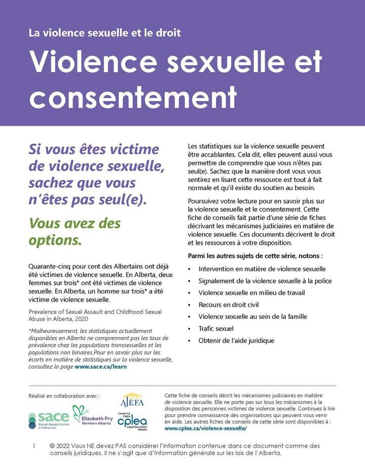 Violence sexuelle et consentement